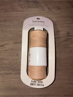 🆕💜 Bead Landing 1mm Hemp Cord Beige 200ft 6-Ply Macrame Jewelry DIY Craft String